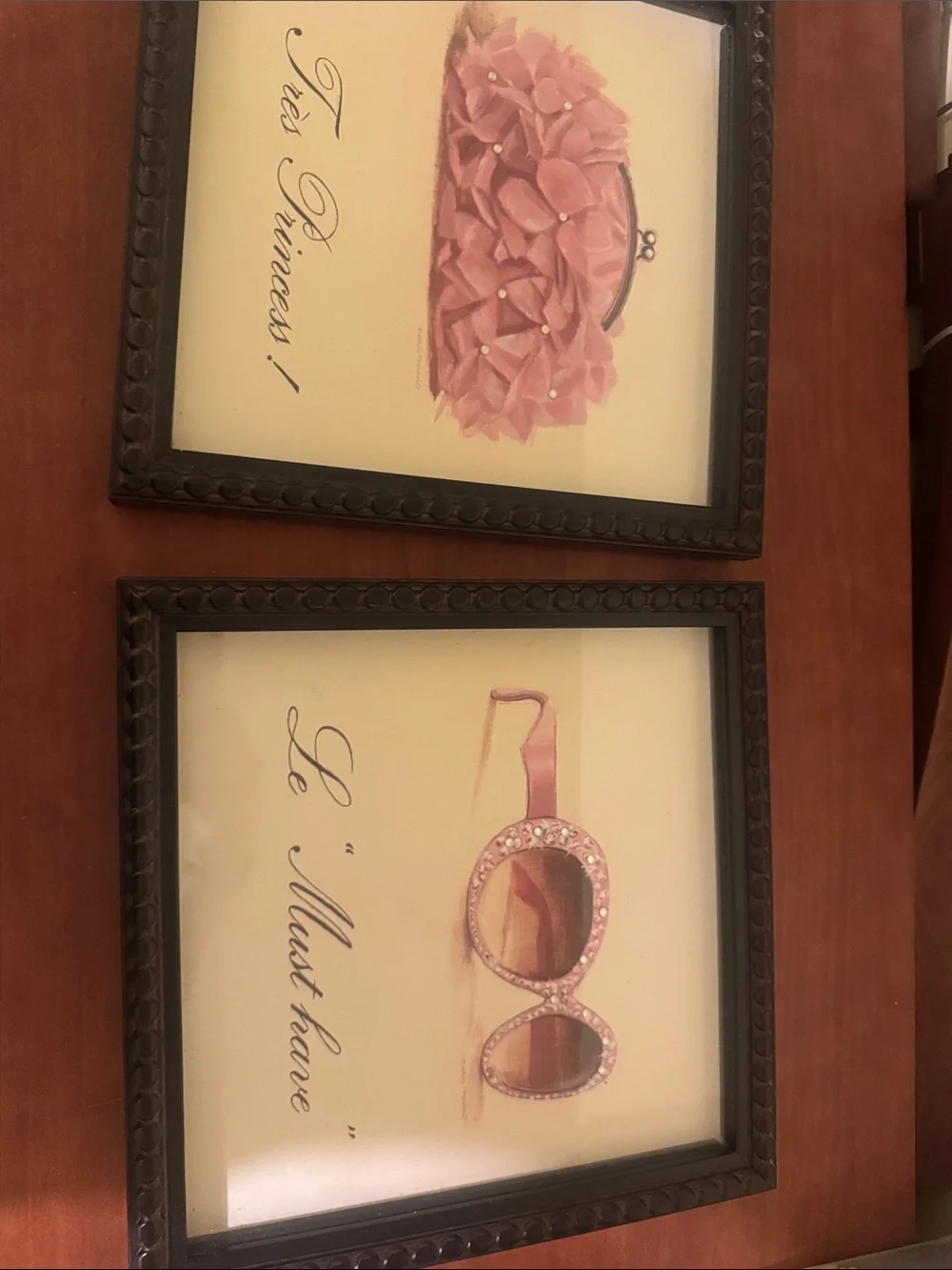 Framed Pink Fashion Art Prints - Set of 2